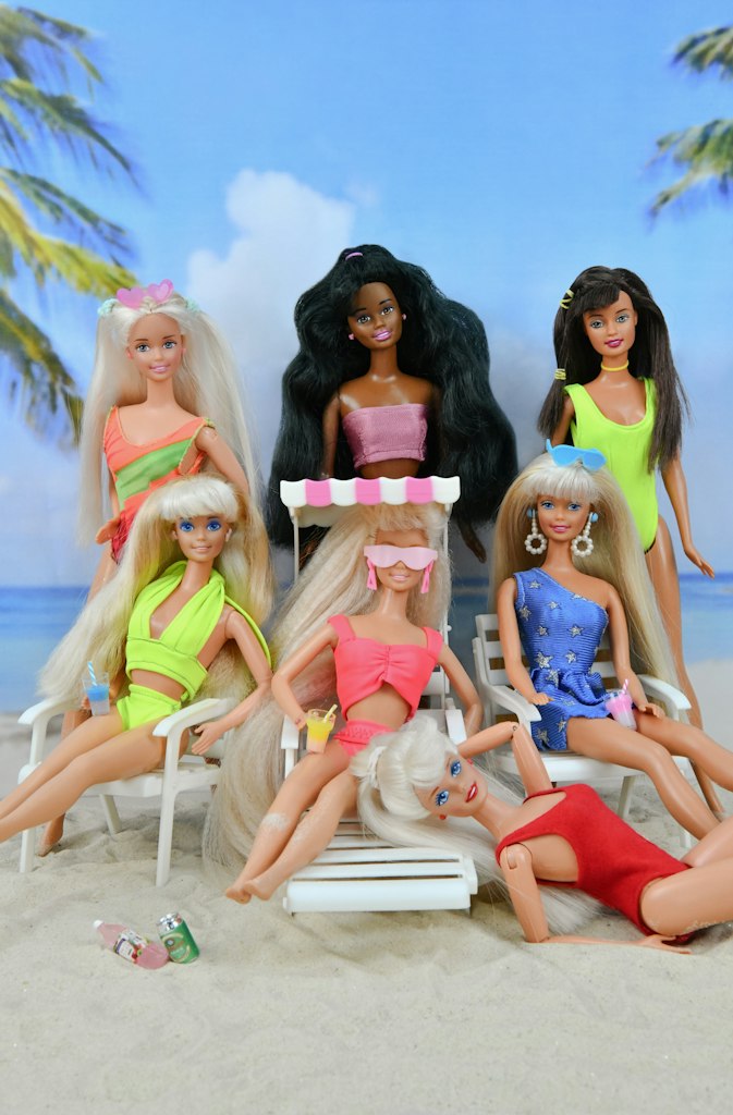 Collectible Barbie dolls at Southern California Comics